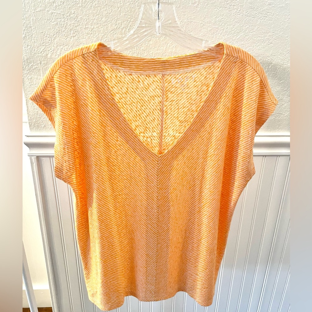 LOFT Striped Dolman V-neck top - size M